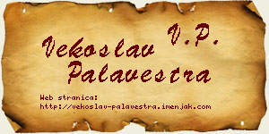 Vekoslav Palavestra vizit kartica
